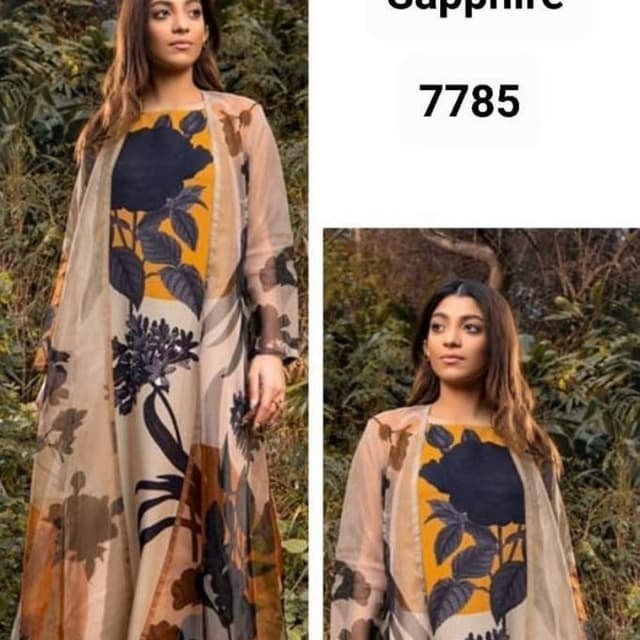 3pcs printed embroidered Suits