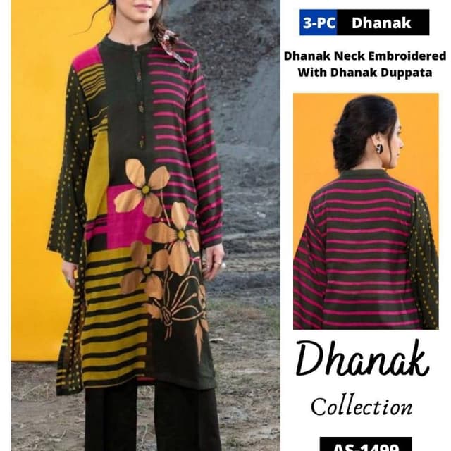 3pcs Printed embroidered Suits