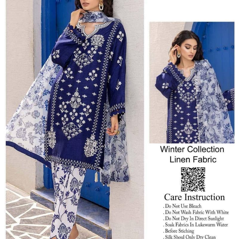 3pcs printed embroidered Suits