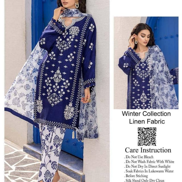 3pcs printed embroidered Suits