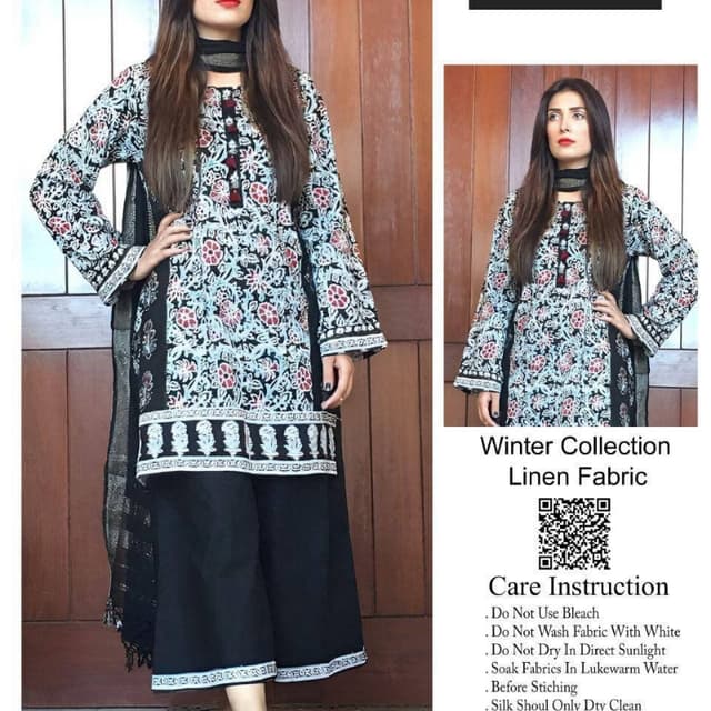 3pcs Linen Embroidered Suits collection