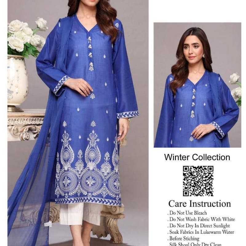 3pcs Linen Embroidered Suits collection