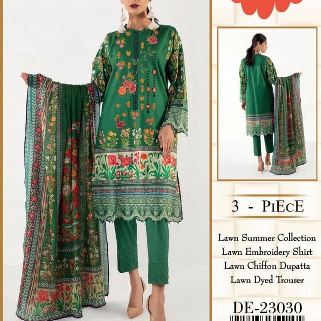 3pcs lawn suits
